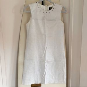 Cynthia Rowley Linen Shift Dress with studded accents - Size 2